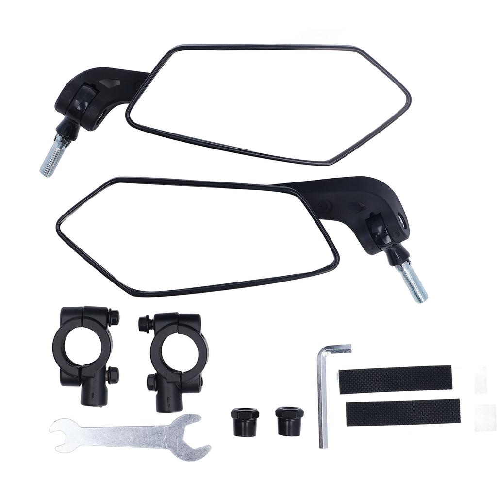 1 Pair Bike Rearview Mirrors 360 Degree Rotation Cycling Handlebar Mirror Replacement for Electric