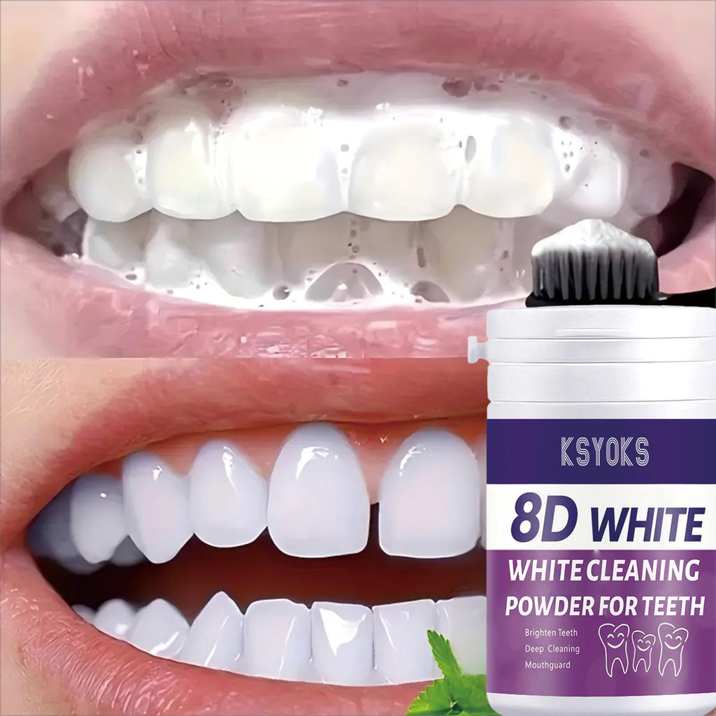 The mild formula of tooth powder is suitable for people with sensitive teeth, cleaning and caring for enamel at the same time