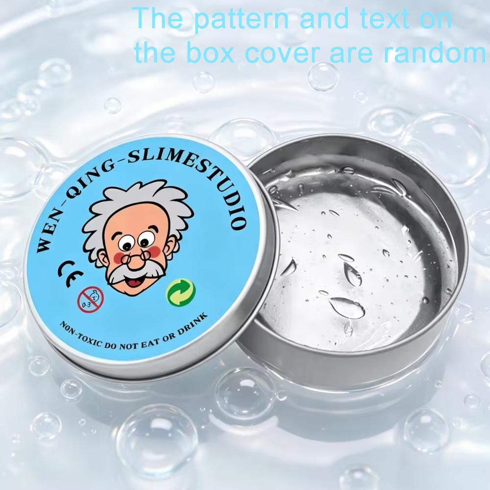 7 Colors  Liquid Mud, Slime Bubble Gel Stress Relief Toy, Elastic Glass Transparent Crystal Mud,  Diy Clay