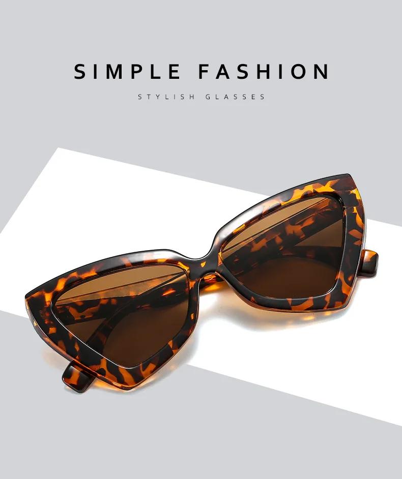 Retro Square Sunglasses Women Fashion Plastic Frame Vintage Sun Glasses Men Stylish Oversized Eyewear