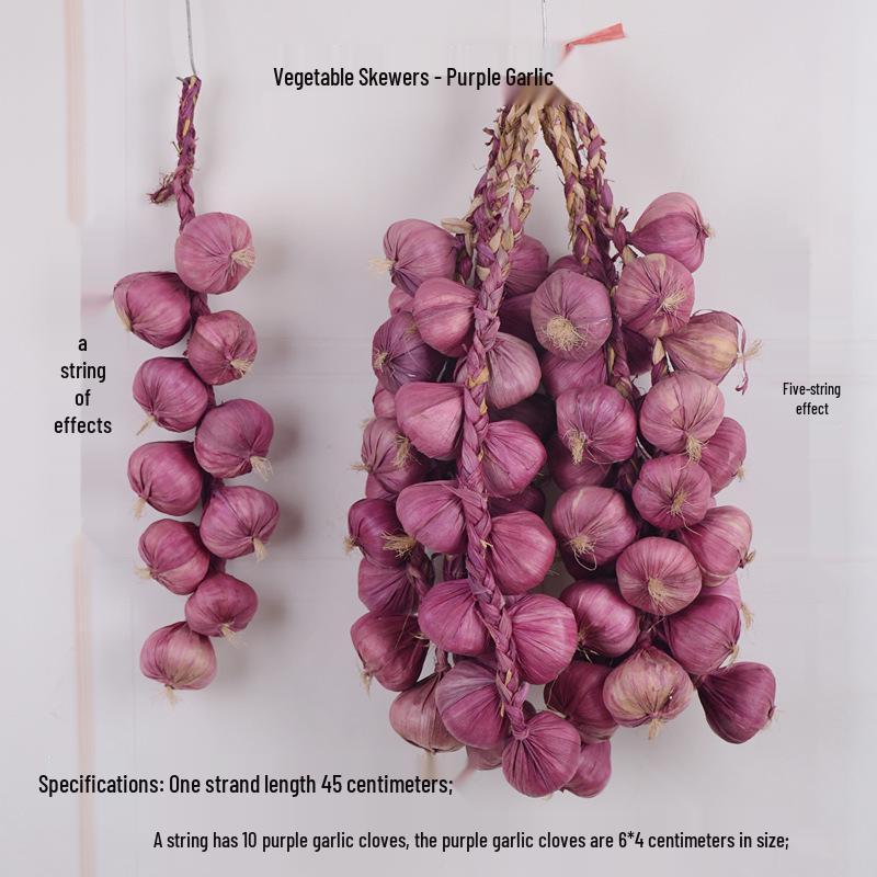 Farmhouse Hanging String Vegetables with Chili, Potato, Corn, Garlic & Peanut Model for Restaurant Courtyard Decor