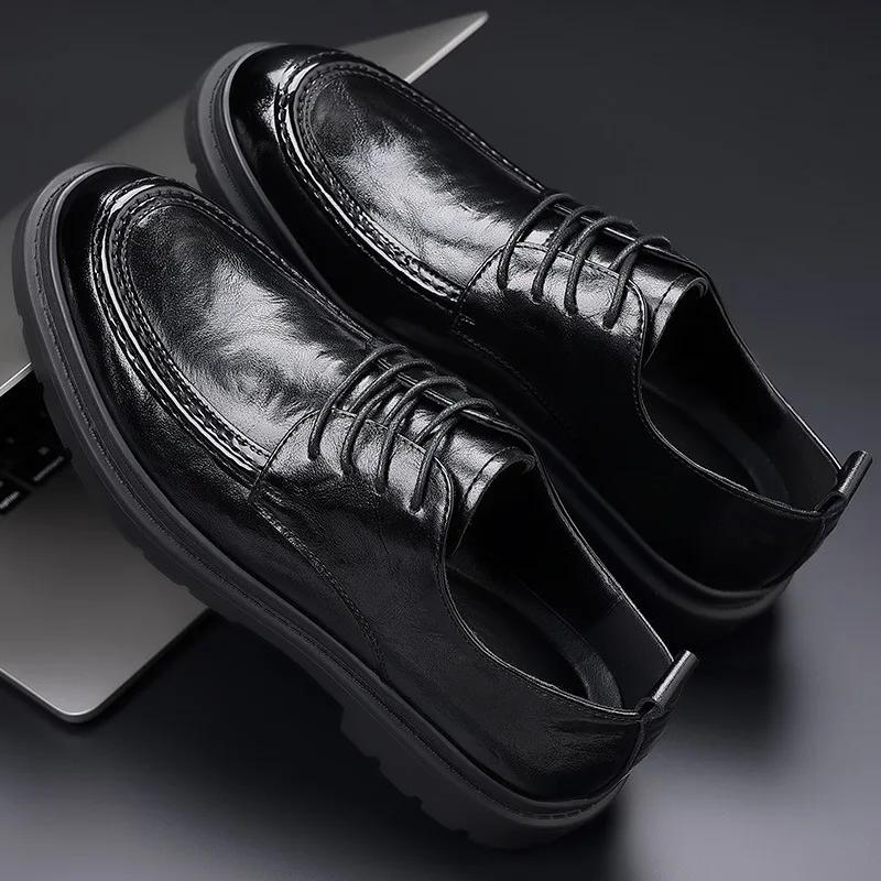 Men Oxfords Shoes Footwear Sneakers Shoes Men Leather Casual Lace-up Walking Men Outdoor Tooling Man