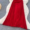 Pure Desire Sleeveless Dress Women's Summer Sexy Backless Waist Thin Spice Girl Chic Pendulum Long Skirt