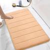 Alfombra de Piso 1PCS Espuma Viscoelástica Raya Color Sólido Alfombra de Piso Baño Antideslizante Absorbente Alfombra Inodoro Alfombra para Puerta