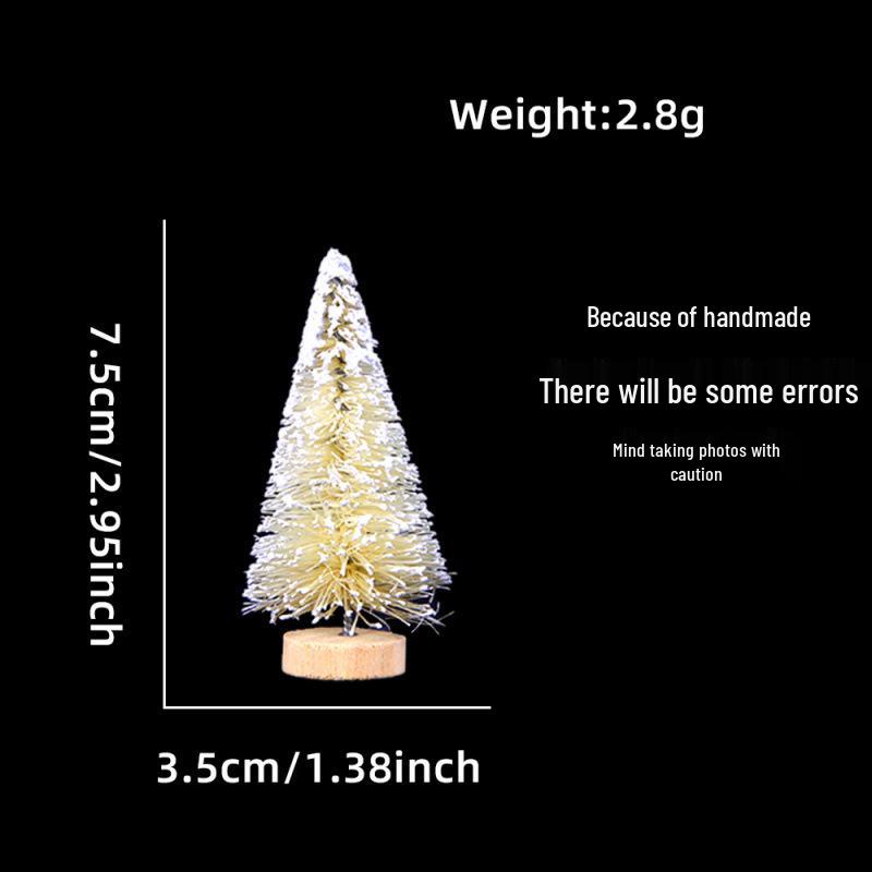 Schnee-beflockter Mini-Sisal-Weihnachtsbaum: Künstliche Weiße Zeder in verschiedenen Größen zur Dekoration von Mikrolandschaften