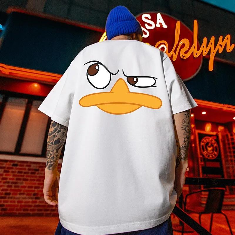 Hip Hop Oversize T Shirt Men Streetwear Harajuku Cartoon Print Tshirt Short Sleeve Cotton Loose HipHop T-Shirt Plus Size 5XL