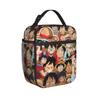 Ones Pieces Anime Thermal Insulated Lunch Bag for Office Luffys Portable Food Container Bags Cooler Thermal Lunch Boxes
