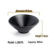 Japanese Style Thickened Melamine Black Noodle & Soup Bowl Set (50-Pack)