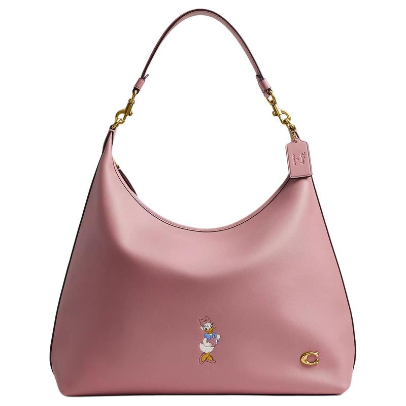 

COACH Disney Disney Collaboration Juliet 38 Daisy Duck Pattern Leather Shoulder Bag Large Women s Pink рожевий