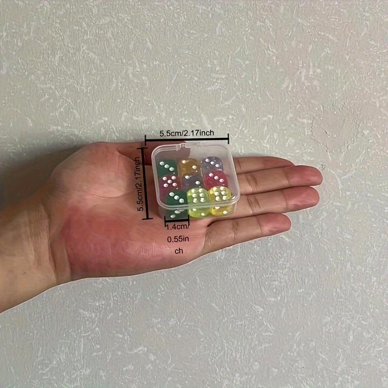 Durable Color Dice Vibrant Assorted Colors Transparent Storage Box For Math Games Gaming Enthusiasts and Educational Activities