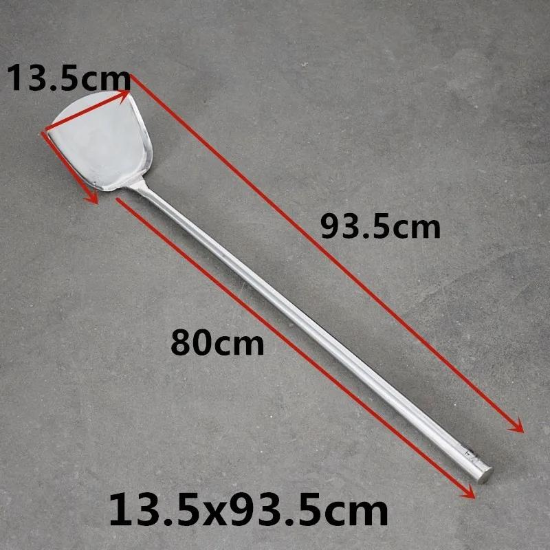 Extra Long Stainless Steel Wooden Handle Spatula Soup Spoon Cooking Canteen Kitchen China Wok Chef Soup Factory Spatula Turner
