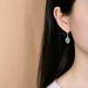 Classic Pastoral Style Cut-Out Pattern Exquisite Oval Turquoise Earings For Women Engagement Jewelry Cheongsam Accessories