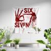 Aertemisi Spooky Halloween 67 Skeleton 67 Hand Tapestry Wall Hanging Art for Bedroom Living Room College Dorm Party Backdrop