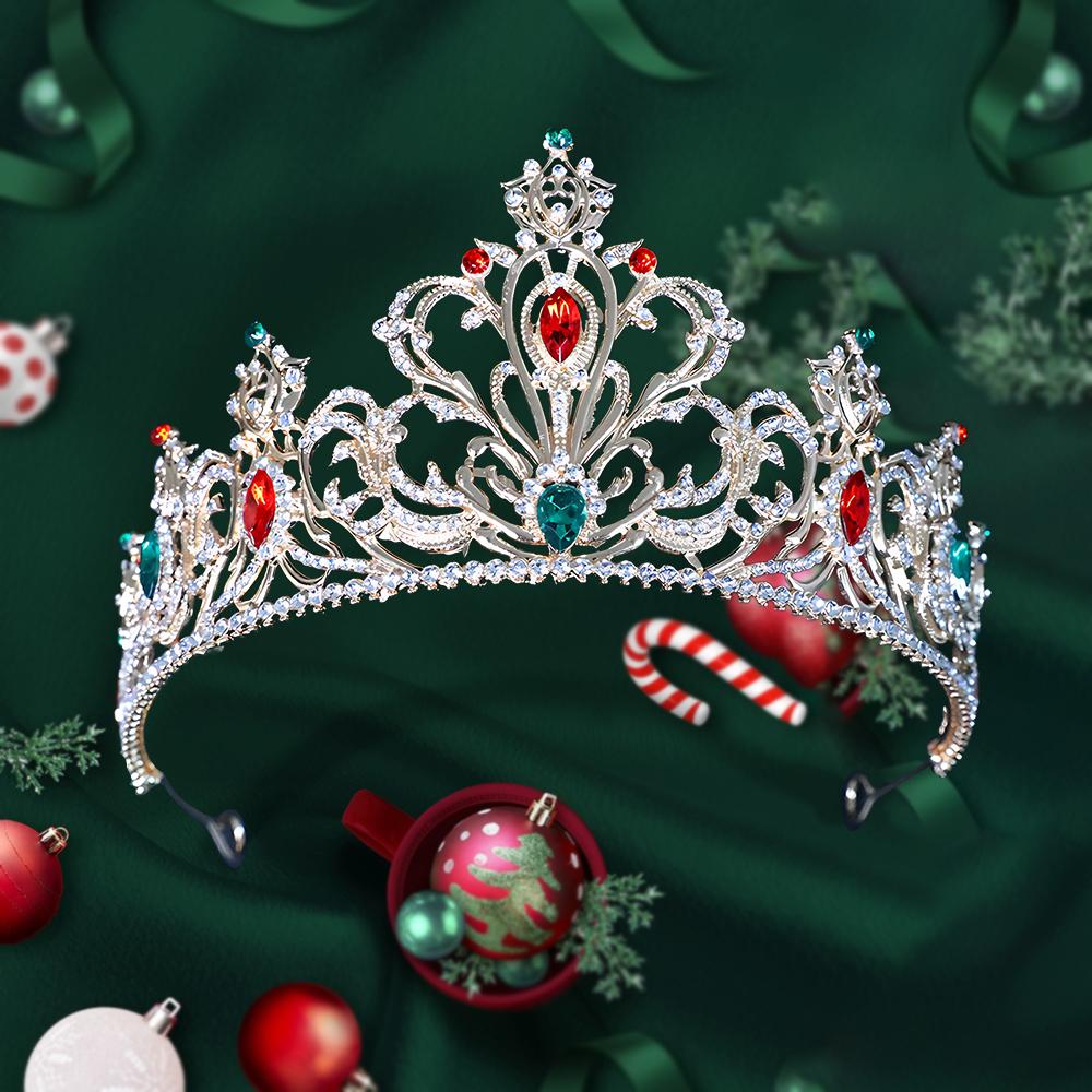 2025 Neue Modische Weihnachts-Krone Unisex Weihnachts-Requisite Tiaras Geeignet für Feiertags-Zusammenkünfte Abendessen Tragen Weihnachtsgeschenk