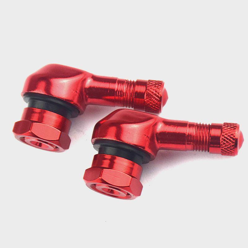 2PCS Electric Vehicle Modified Tire Aluminum Alloy Valve Motorcycle Wheel Hub Valve Anti-leakage Right-angle Valve Nozzle