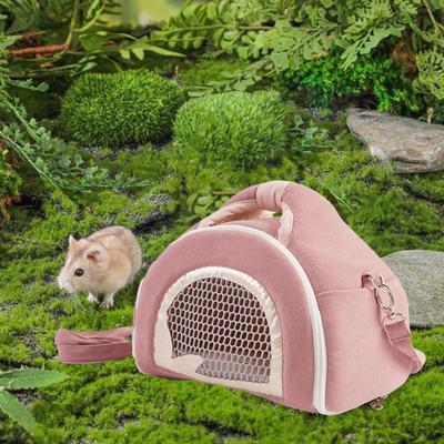 Guinea Pig Carrier Bag Portable Traveling Small Animals Carrying Case with Mesh Window for Ferrets