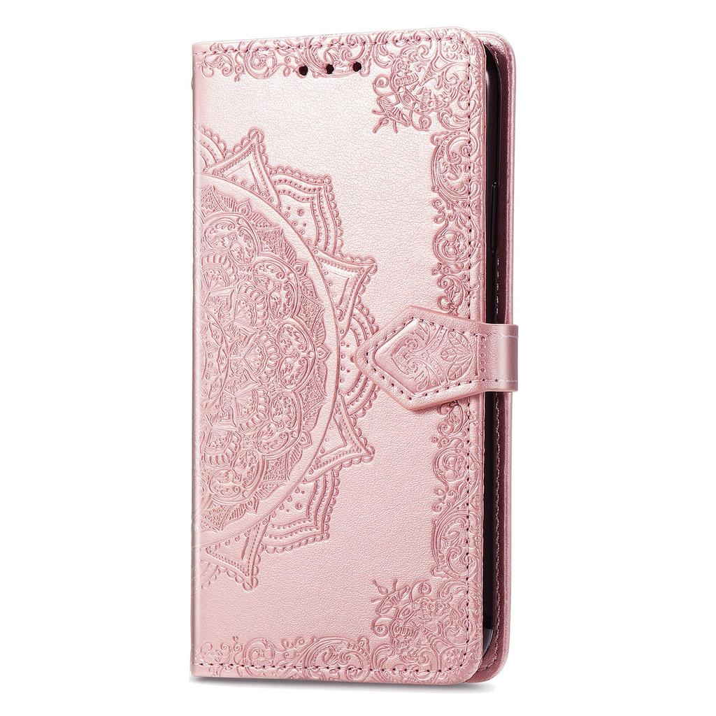 For Asus Zenfone 10 5G Case Wallet with Card Holder Embossed Mandala Pattern PU Leather Cover