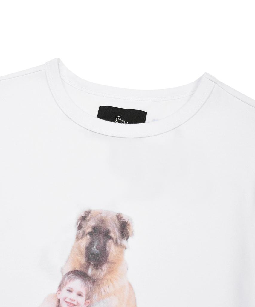 RETRIEVER CLUB Love Puppy Crop Tee [White]