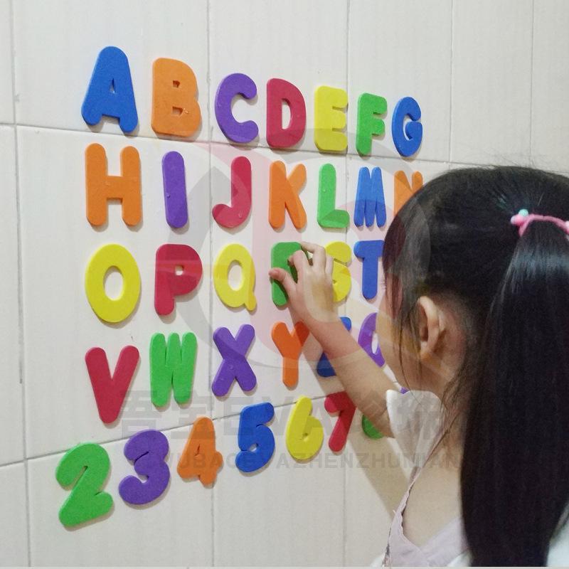 36 Pieces EVA Educational Bath Letters & Numbers - Water-Absorbing Early Learning Toy Set for Kids