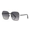 TF Moda Casual Versatile Tendenza Lega Forma Irregolare Occhiali da Sole Occhiali da Sole Donna Nero FT0839-P01D