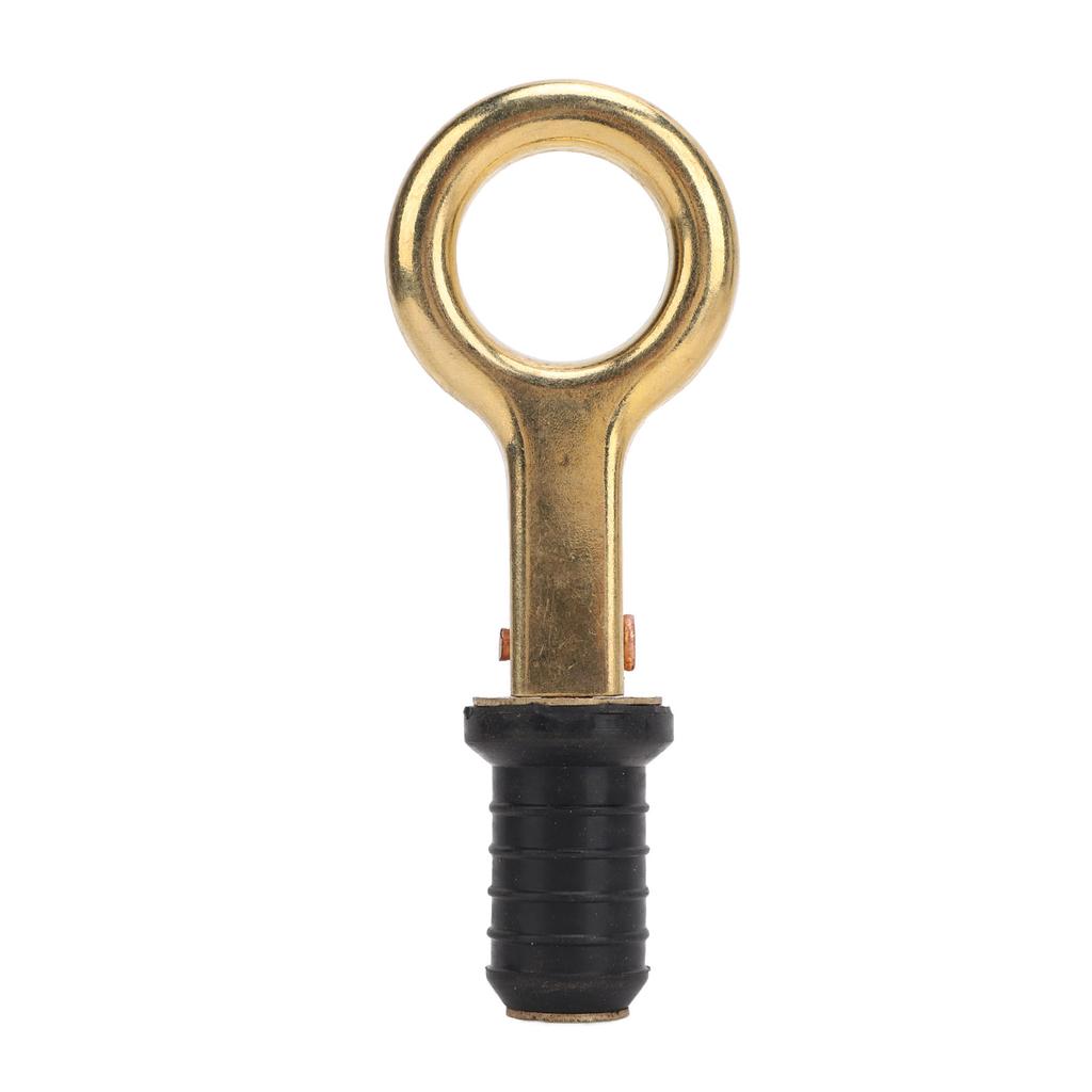 Snap Handle Drain Plug Rubber Brass Twist Design Long Lasting Marine Drain Plug for Boat Yacht Livewell 0.6inch