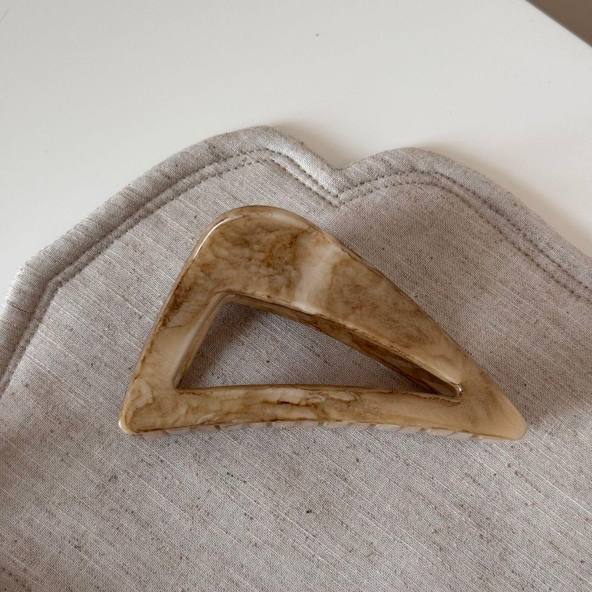 Apricot Gradient Marble Hair Clip for Updo Styles - Large Shark Clip Hair Accessory