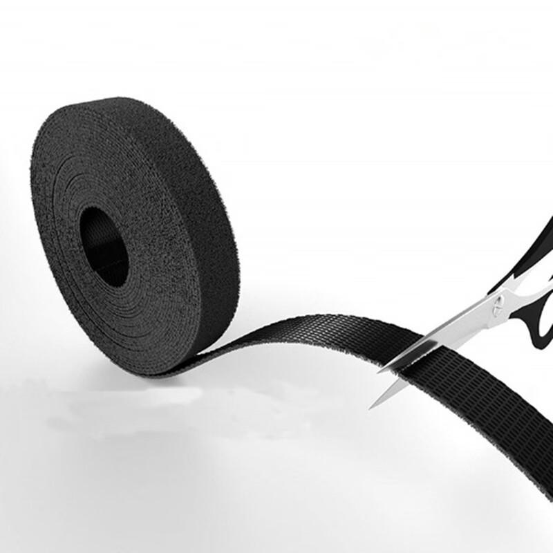 Reusable Back-to-Back Hook and Loop Fastener Strap Roll
