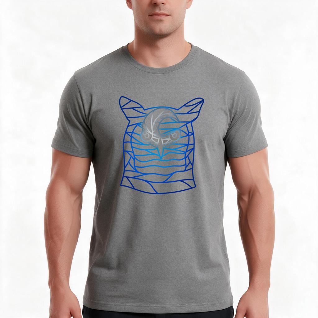 Multicolor Great Horned Owl Tshirt Summer Casual Cotton Tee Oversized Streetwear Tops Vintage Graphic Print 100 Cotton