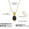 Fashion Agate Pendant Adjustable Long Sweater Chain - Simple Stainless Steel Design