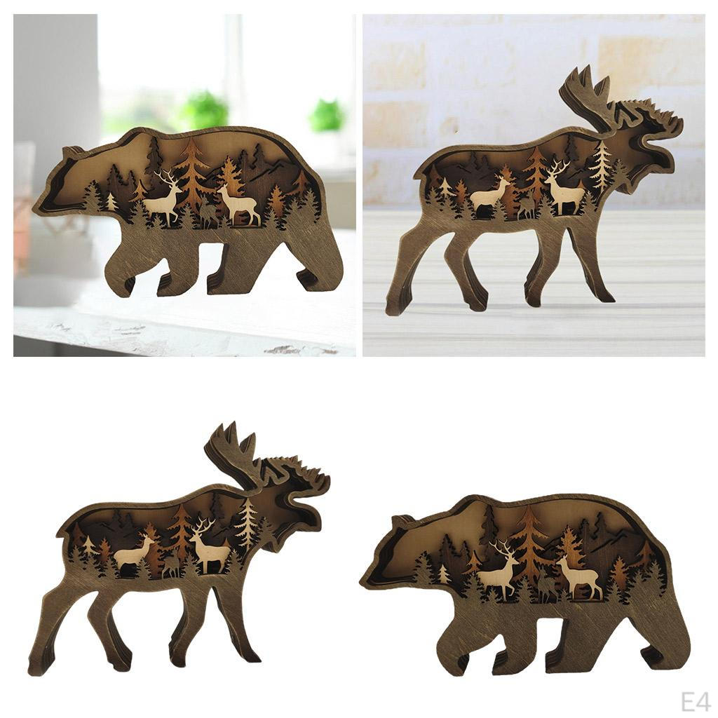 Animals Ornaments Freestanding Decorative Statues Art Lovely Ornament for Desk Tabletop Cafe