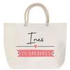 Beach Bag - PLANETEE - Rope Handle Inès On Holiday - Cotton - Beige - Large Capacity