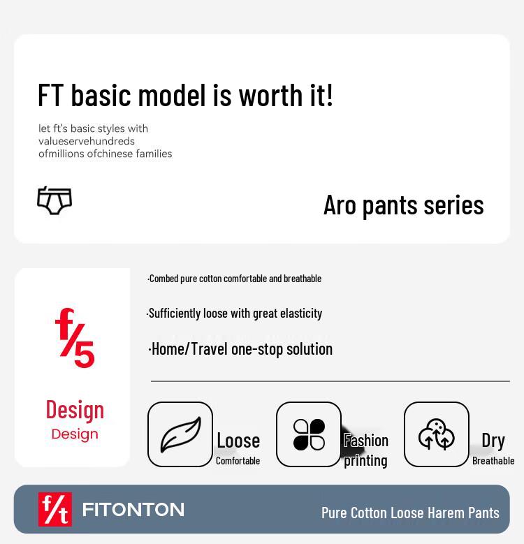 FitonTon Men's Pure Cotton Loose Boxer Shorts (3-Pack)