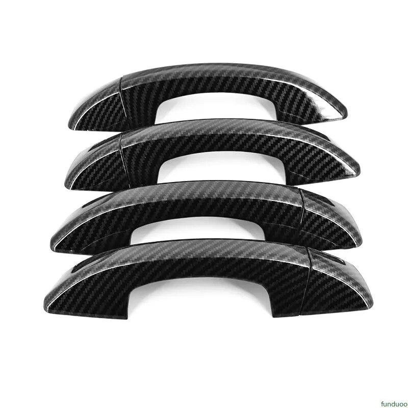 Carbon Fiber Chrome Car Door Handle Cover Bowl Trim For Volkswagen VW Golf 6 MK6 2009 2010 2011 2012 2013 Styling Accessories