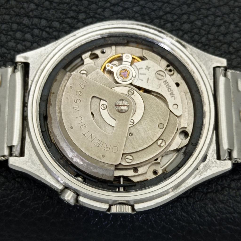 VINTAGE ORIENT AUTOMATIC 46941 JAPAN MENS BLACK COLOR DIAL WATCH A700666-5 R204-a700666