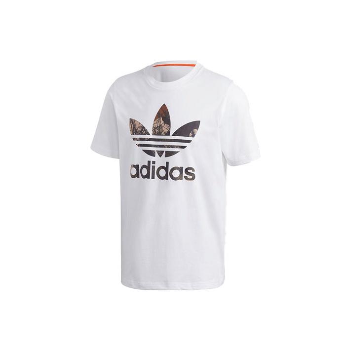 

Adidas Originals Camo Trefoil Tee With Large Logo Print Men Tops White GD5949 L