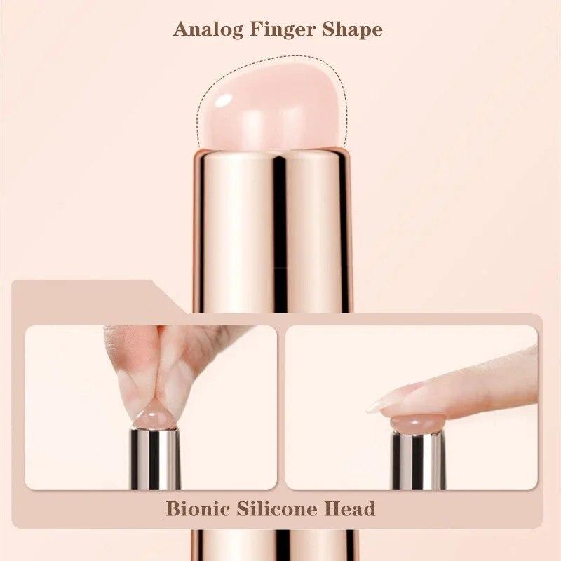 3 Colors Selling Tapping Gel Gradient Halo Dyeing Silicone Rod Portable Multifunctional Reusable Nail Brush Lip Brush Special Tool