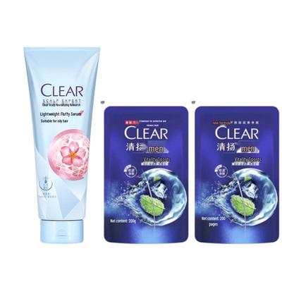 Clear Scalp Care & Hair Repair Essence & Shampoo Set