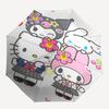 1pc Hello Kitty & My Melody Automatic Folding Umbrella - Portable Tri-Fold Design with 8-Bone Iron Frame, Perfect for Outdoor Use, Festive Gifts, Trav