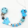Personalized Name Handmade Silicone Baby Beech Dummy Pacifier Clip Safe Teething Chain Teether Pacifier chains Holder Chain Gift