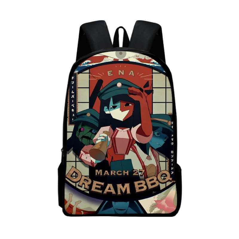 Ena Dream Bbq Student Book Backpack Fashionable Prints Schoolbag Gifts Kids
