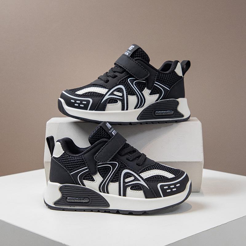 Jungen Sportschuhe und Kinderschuhe 2025 Sommer neue Mädchen atmungsaktive Mesh-Schuhe weichsohlige Laufschuhe rutschfest und vielseitig