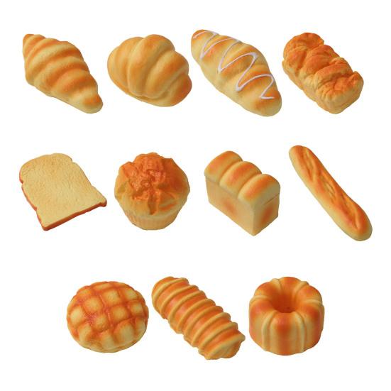 Simulation Bread Squeeze Toy Stress Relief Pineapple Bun Baguette Croissant Toast Sensory Toy