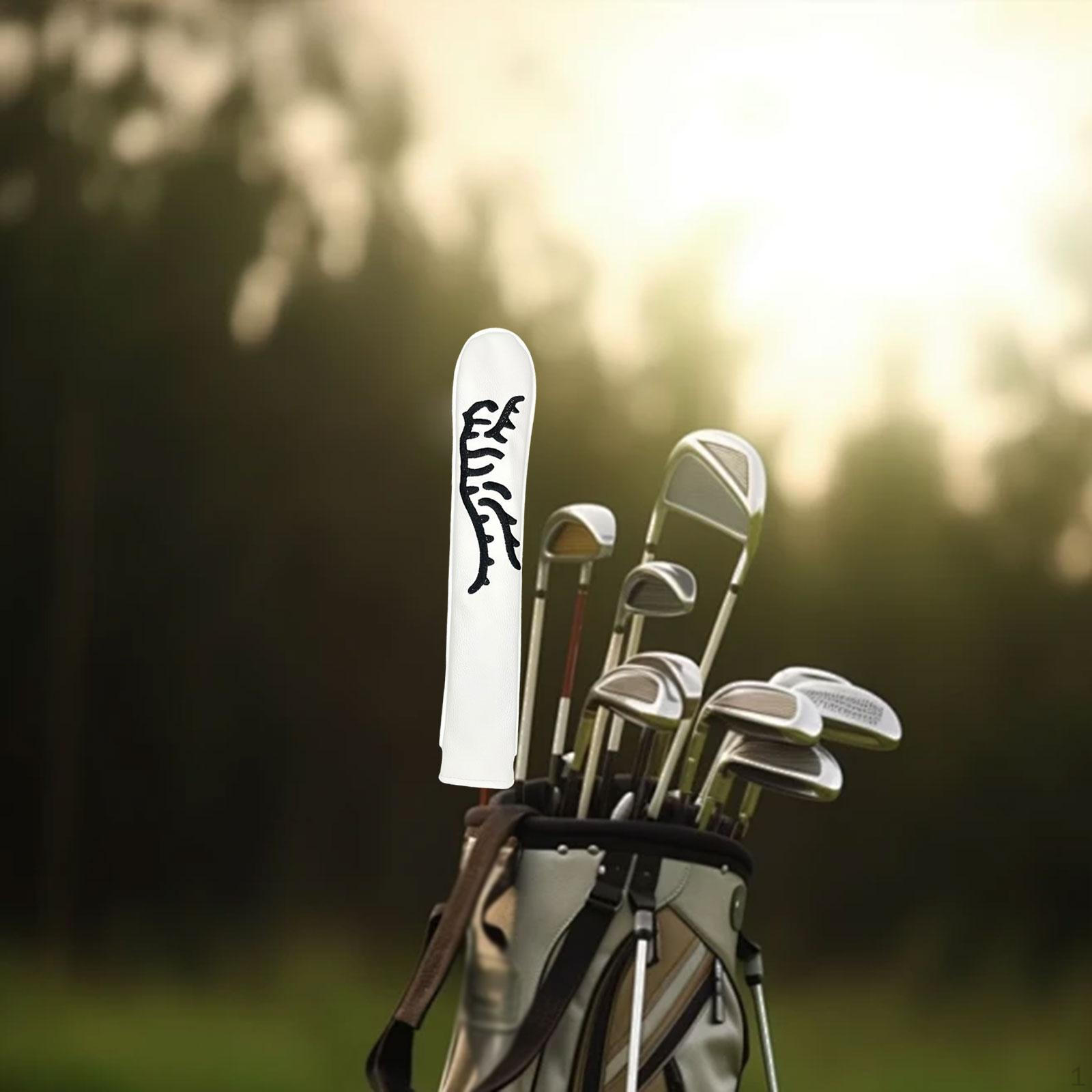 

Golf Alignment Rod Cover Premium Lining Head Training Indicator Holder for Swing білий