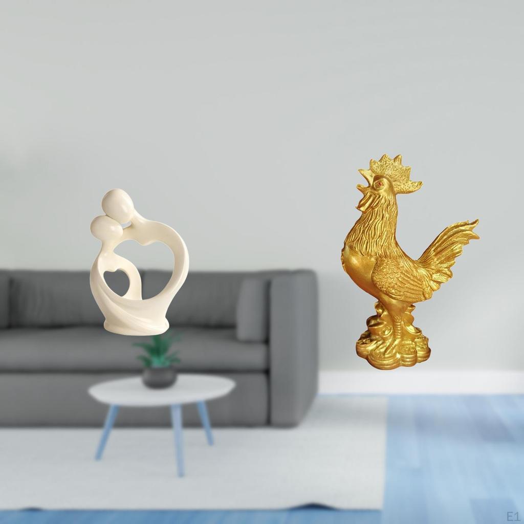 Abstract Artistic Couple Sculpture Resin Figurine Ornament for Desk Cabinet Home Decoration