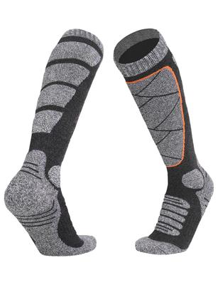 TickElf Snow Cold Odor Dark Size M Socks, Warm, Ski, Snowboard, Hiking, Outdoor, Protection, Warm, Antibacterial, Resistant, Thick, Hardwearing, Gray,
