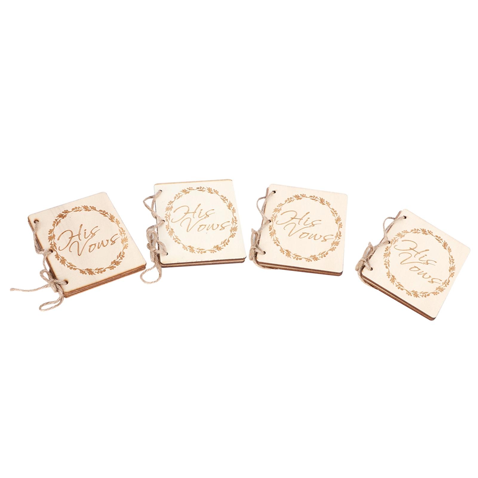 

2 Sets Wedding Vow Books Exquisite Gift Card Declaration Booklets Props SuppliesStyle 1