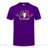 Italy Italian Soccer T Shirt Unisex Italian Heartbeat Gift Tshirt Funny Italy Roma Flag Tshirt Cool T Shirt Fitted Casual Unisex Tees