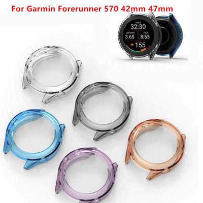 Προστατευτική Θήκη Κάλυμμα Για Garmin Forerunner 570 42mm 47mm Αντικραδασμική Μαλακή Σιλικόνη Ανθεκτικό στις Θραύσεις Προστατευτικό Κέλυφος
