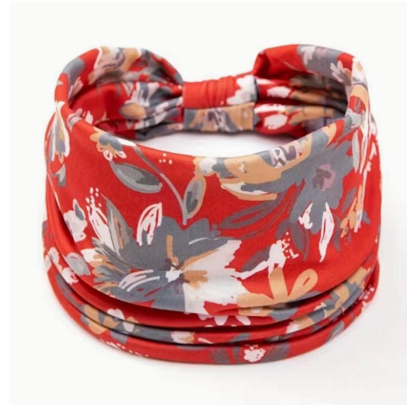 Women's Wide Headband Cotton Printed Headband Sports Band Striped Headband A Wide Edge Yoga Headband Soft Hair Band Headdress Bundle Women Headband