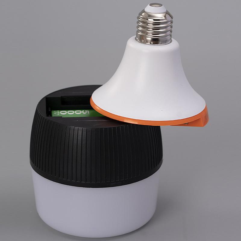 LED Notleuchte Arbeitsbirne Beleuchtung E27 Sockel Campinglampe Notfallglühbirne Wiederaufladbar Kabellos